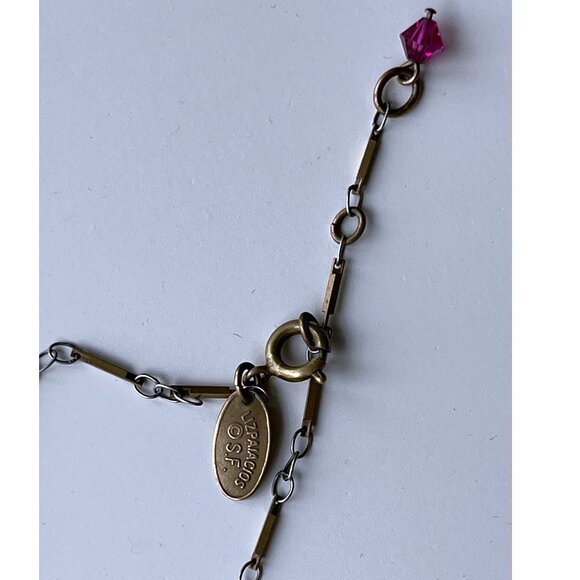 LIZ PALACIOS Pink Swarovski crystals necklace - Picture 7 of 9